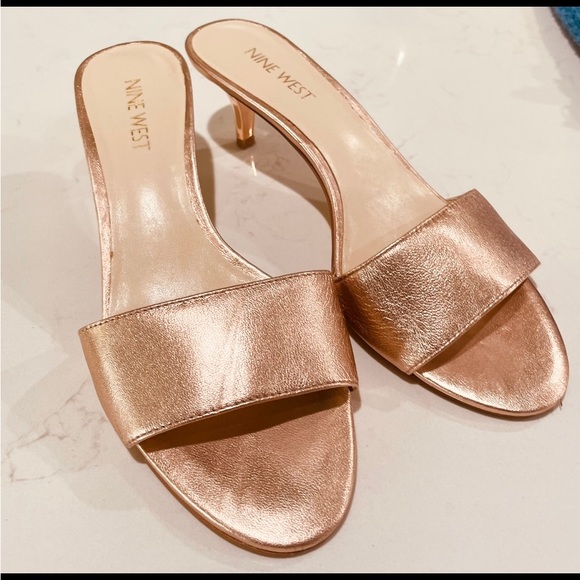 Nine West Peep Toe Mule In Rose Gold - Picture 7 of 14